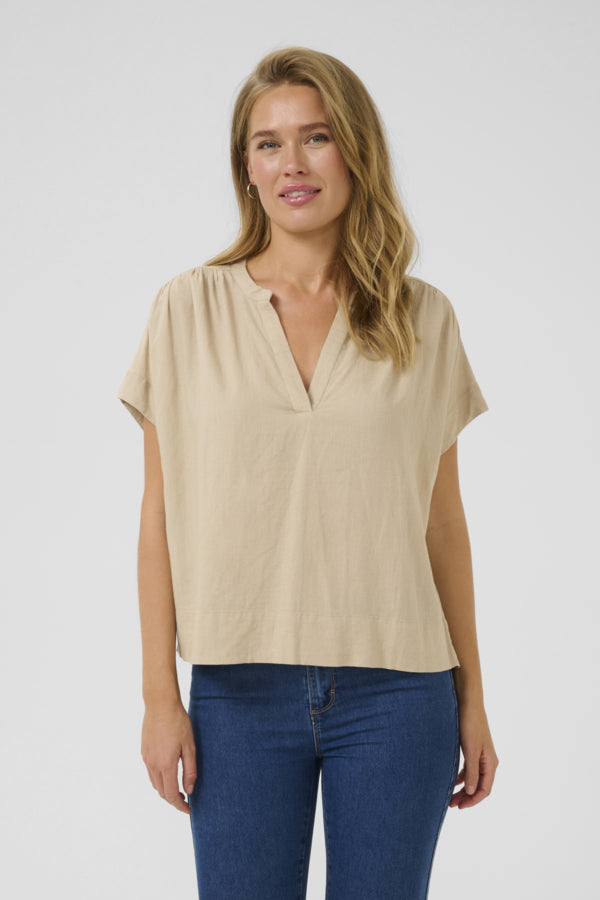 Kaffe Clothing - KAMILIA SL Bluse - Feather Gray