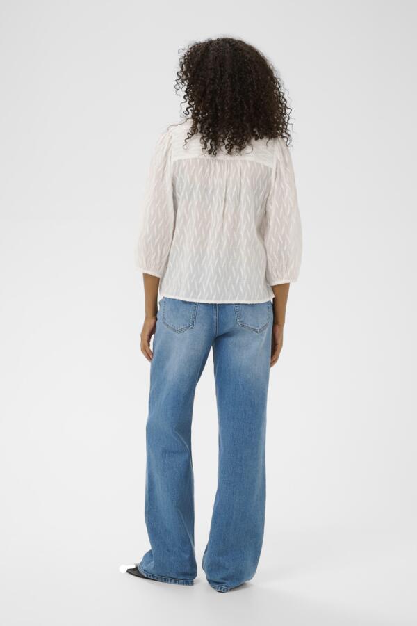 Kaffe Clothing - KAGabriela v-hals skjorte - Hvit