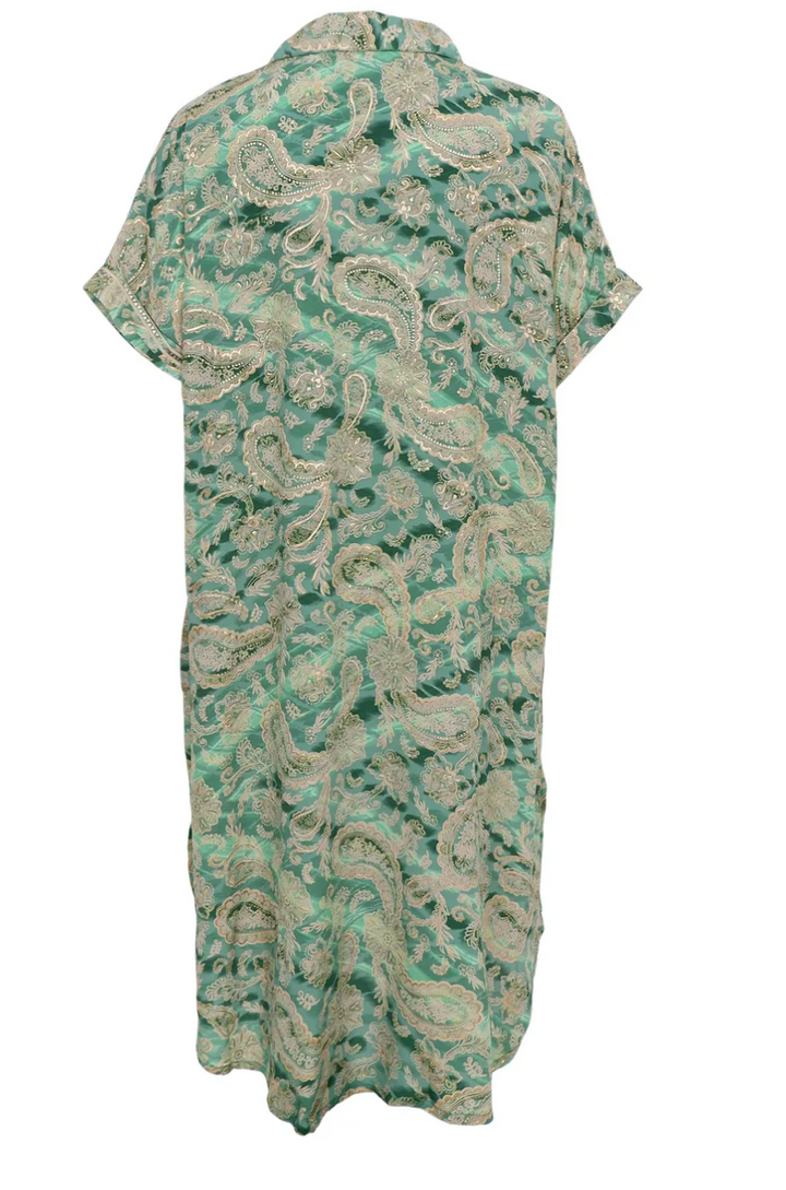 Black Colour - BCLUNA S/S KAFTAN Tunika - Floral Green