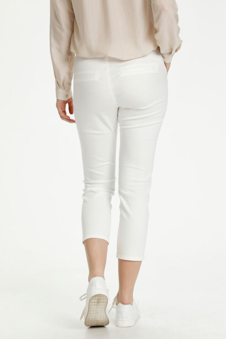 Culture - CUalba cropped Bukse Malou Fit - Hvit
