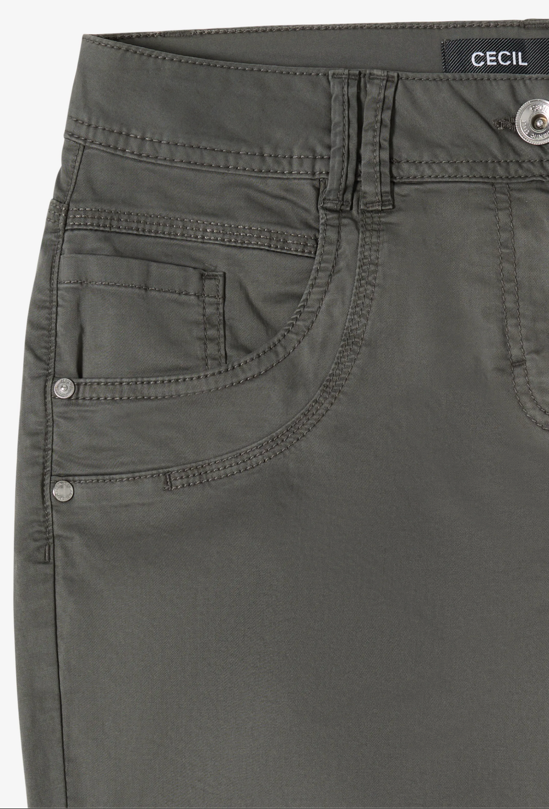 Cecil - Scarlett Bomulls Bukse - Khaki - L:26