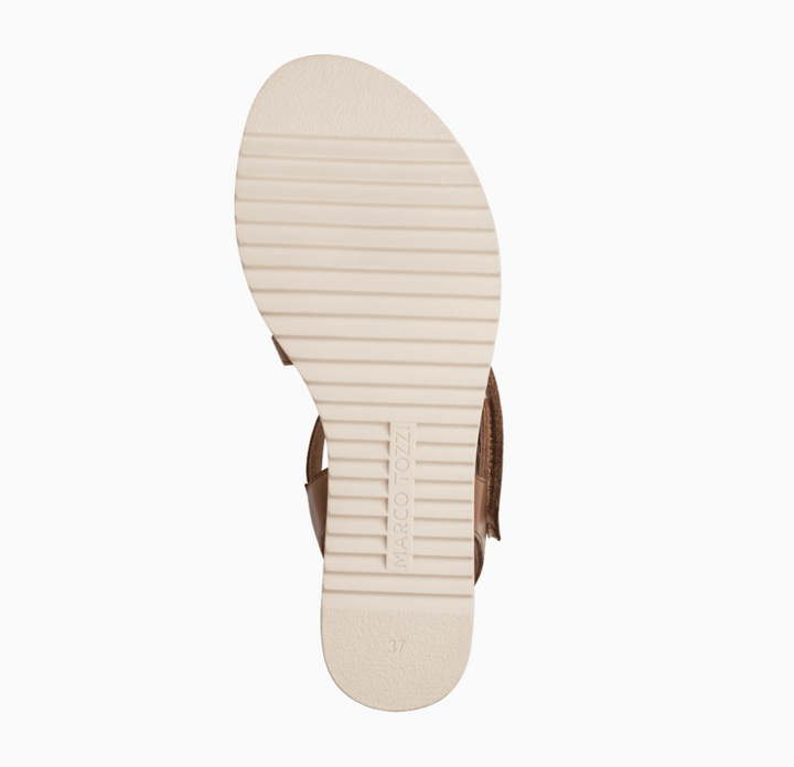 Marco Tozzi - Sandaler med kilehæl - Cognac