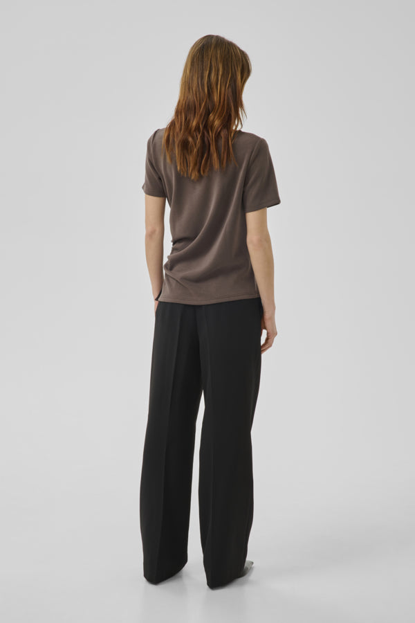 MY ESSENTIAL WARDROBE - MWHelle Asymmetric Tee - Major Brown