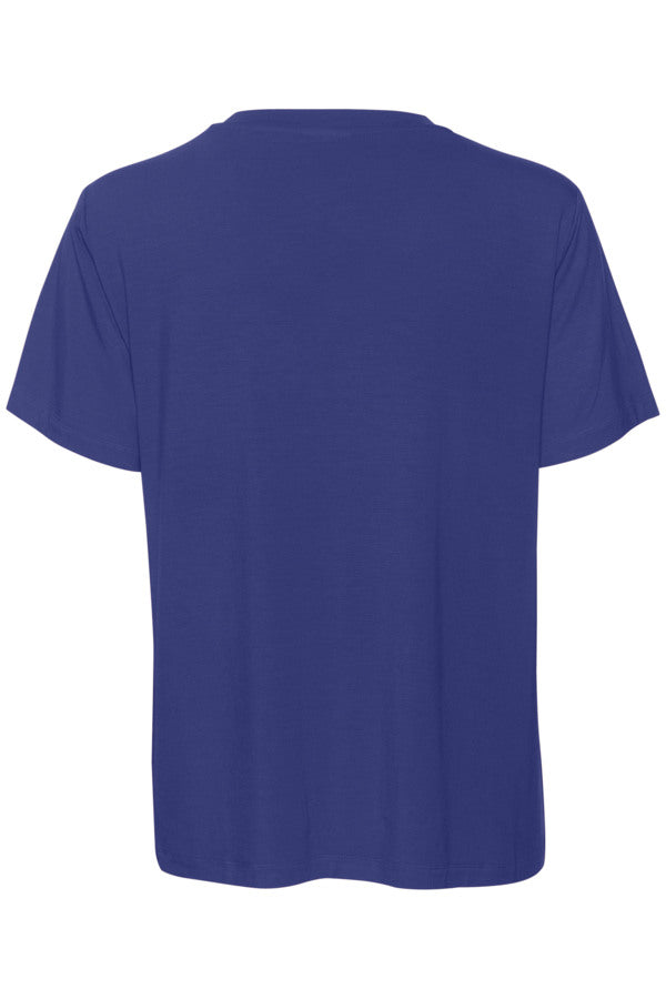 Kaffe Clothing - KAfrida V-Hals T-Skjorte - Beacon blue