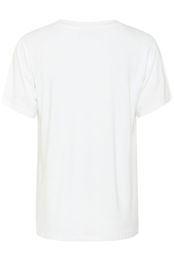 Kaffe Clothing - KAfrida V-Hals T-Skjorte - Optical white