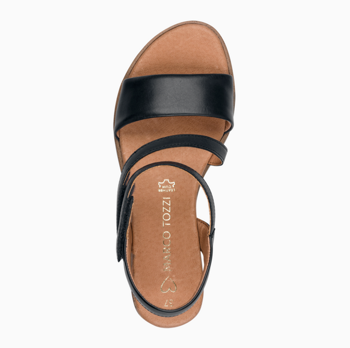 Marco Tozzi - Sandaler med kilehæl - Mørk Blå