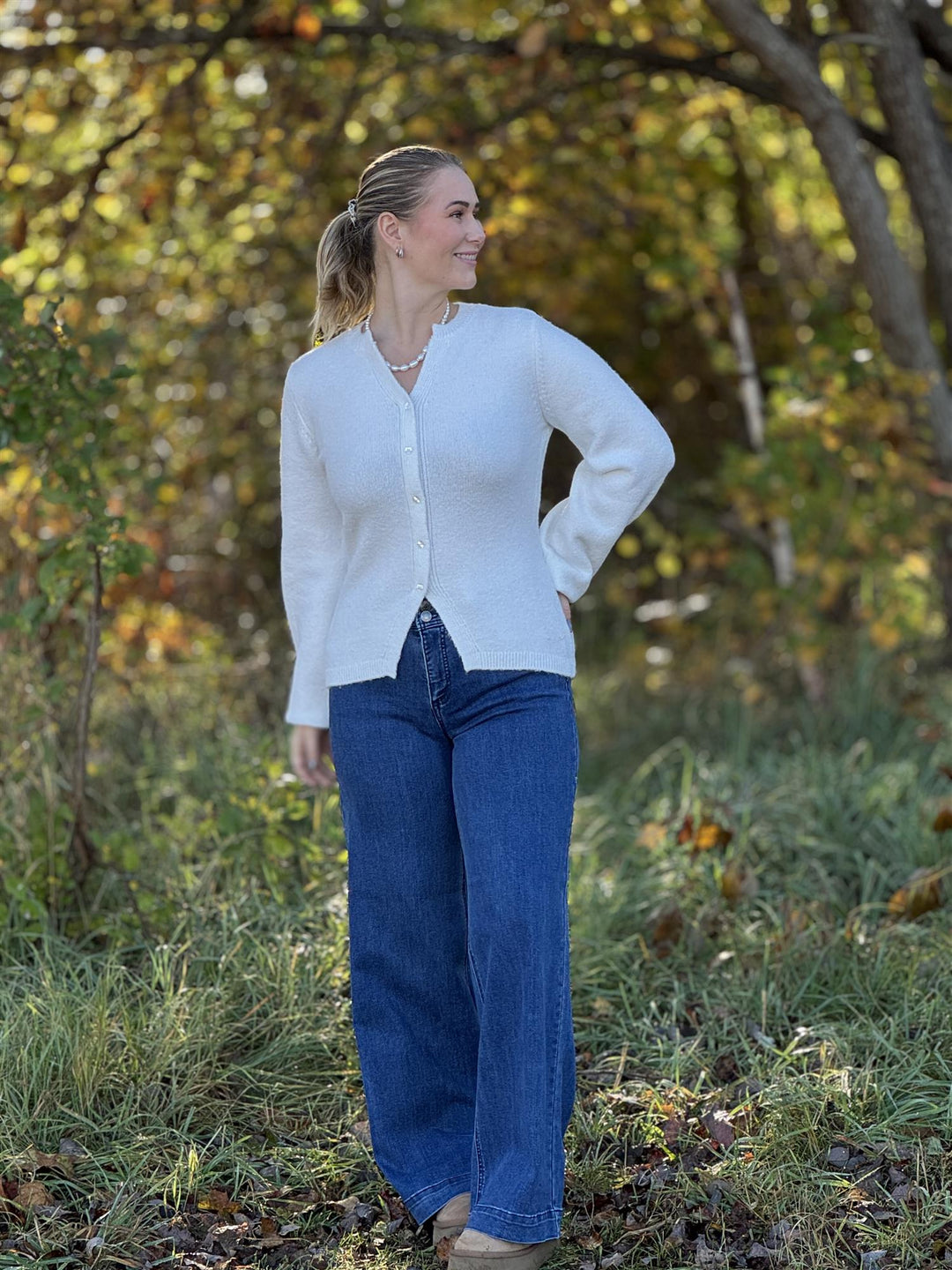 Cream - CRBelle strikket Cardigan