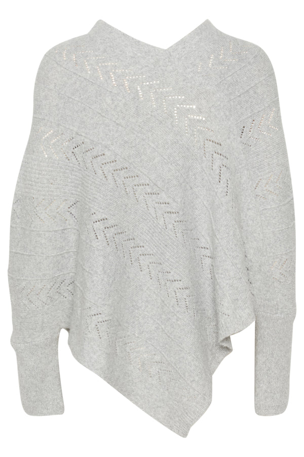 Cream - CRHoliday Strikket Poncho