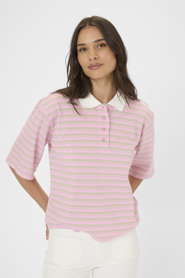 Kaffe Clothing - KAmiala polo T-Skjorte - Rosa