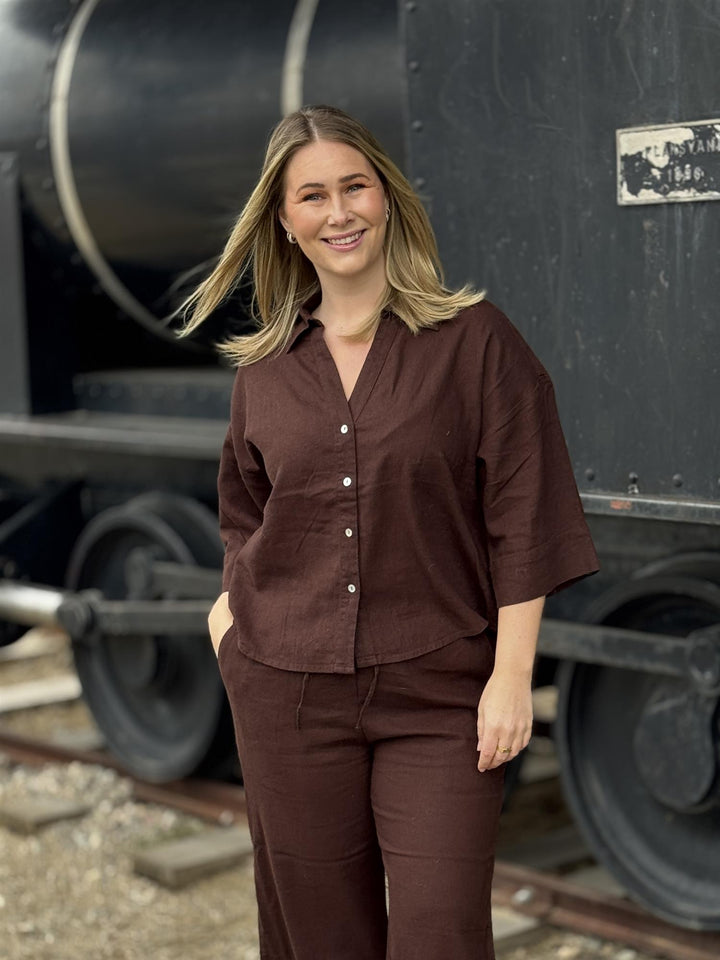 Freequent - FQLAVA Skjorte - Brun