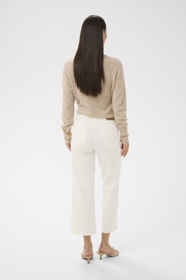 Kaffe Clothing - KAbrooke cropped HW Jeans - hvit