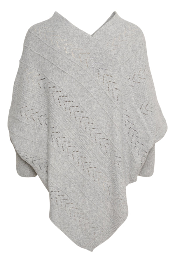 Cream - CRHoliday Strikket Poncho