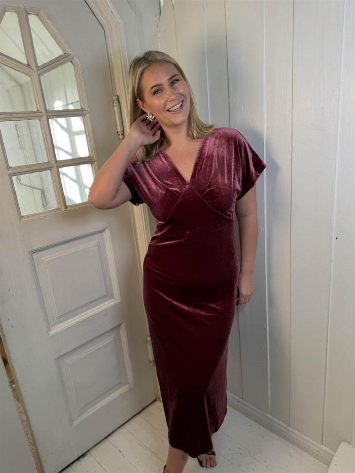 Cream - CRFrosty velourkjole