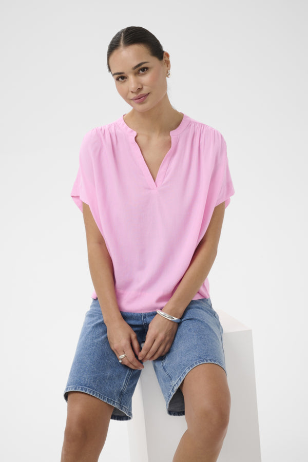 Kaffe Clothing - KAMILIA SL Bluse - Pink Frosting