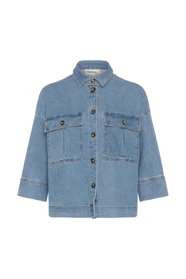 MY ESSENTIAL WARDROBE - LaraMW Short Shirt 115 - Blå