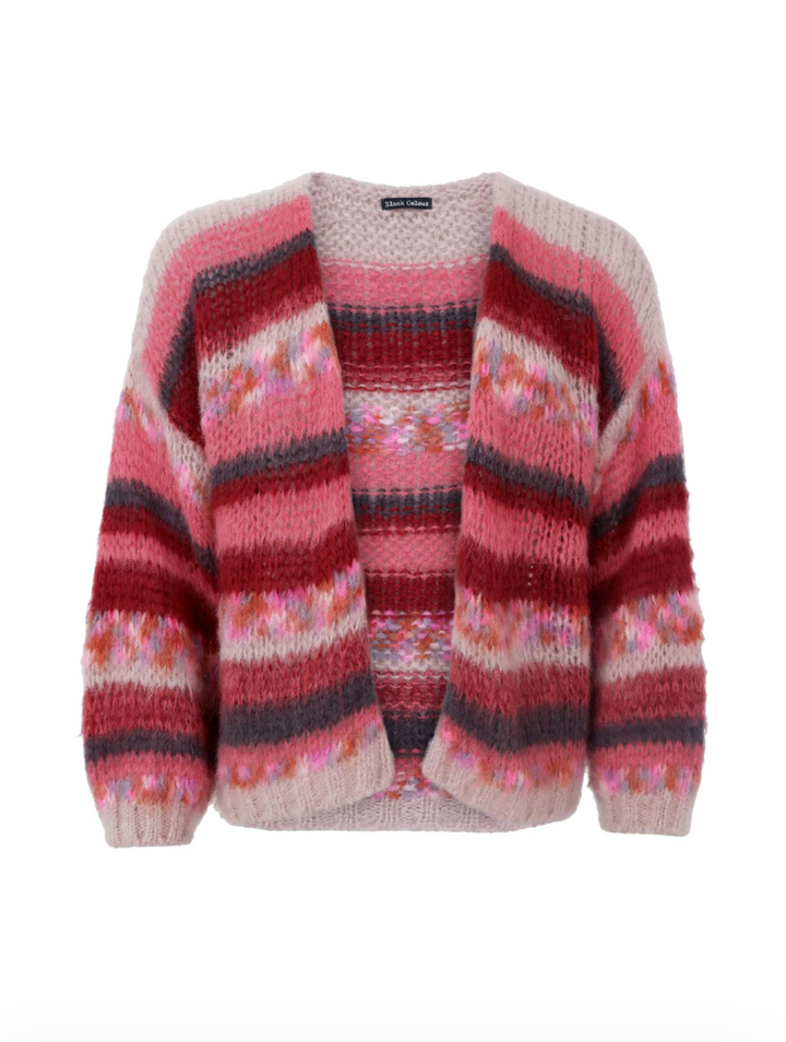Black Colour - BCFONTANA Multi stripete cardigan