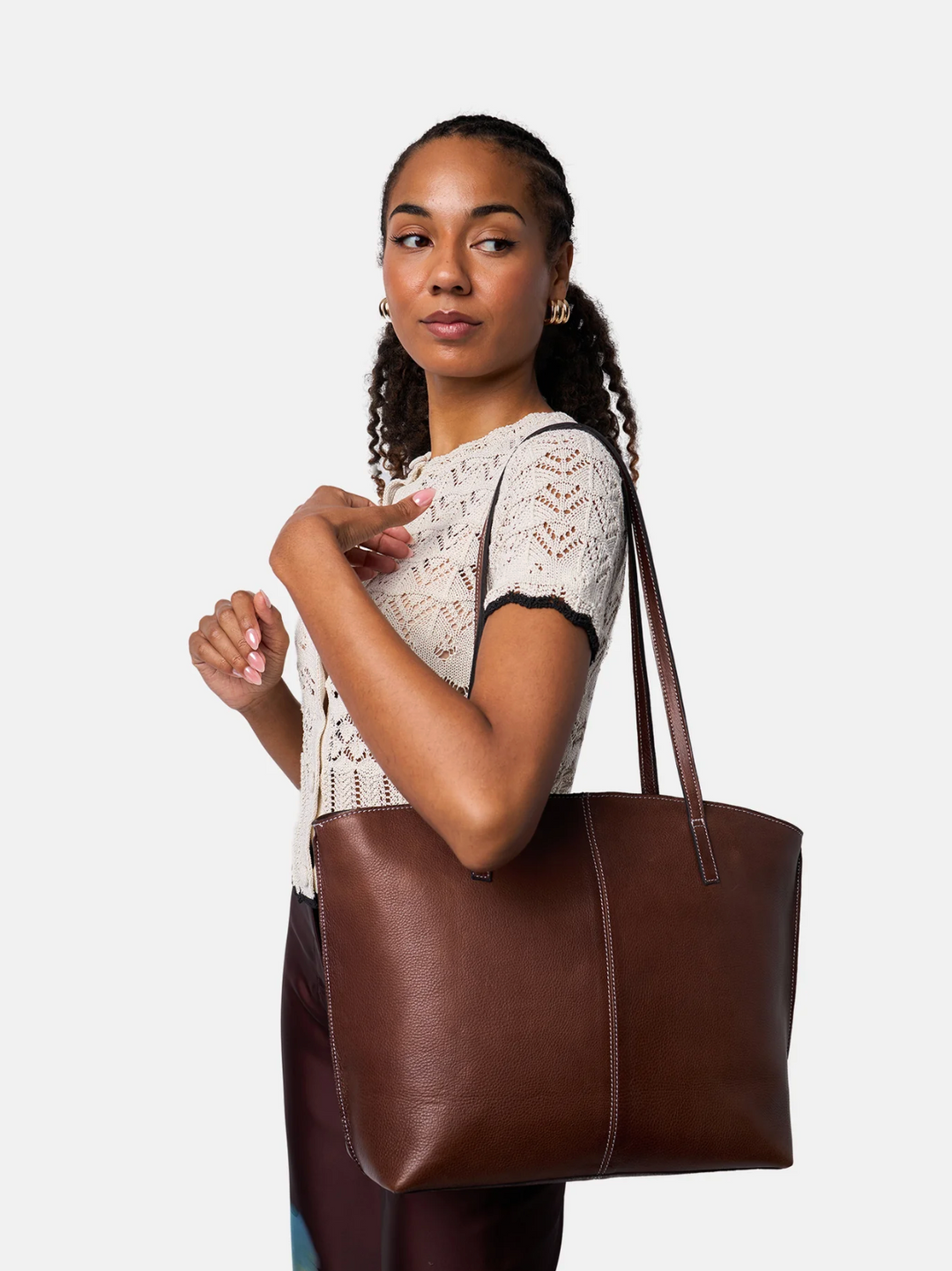 Redesigned - Malou Small Shopper Veske - Woodsmoke
