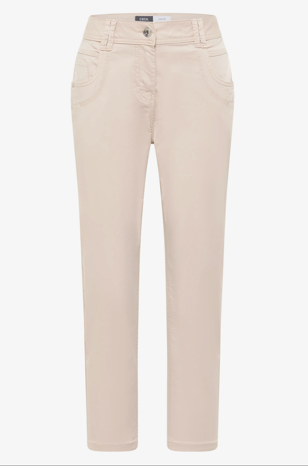 Cecil - Scarlett Bomulls Bukse - Beige - L:26