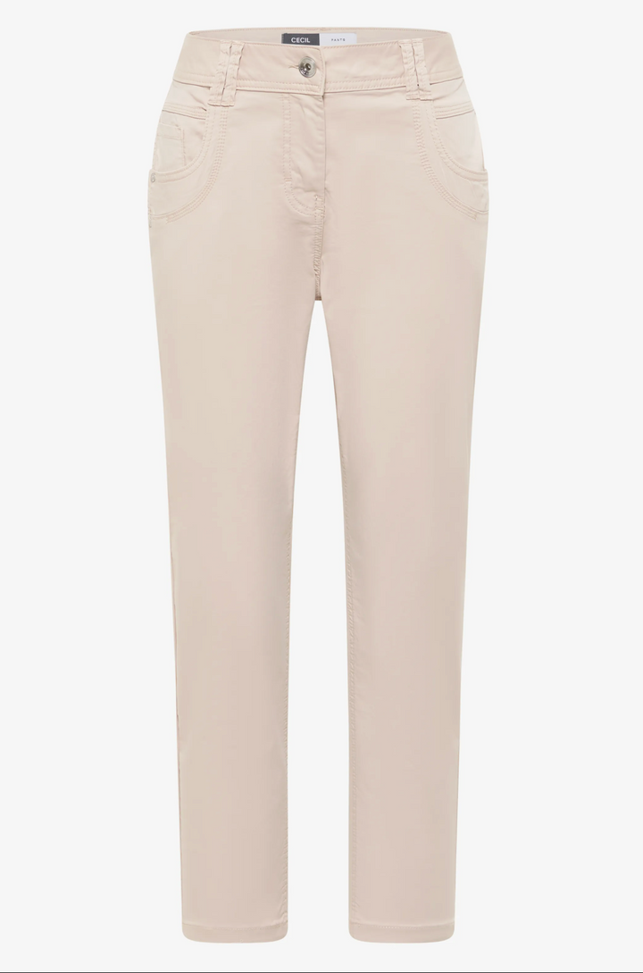 Cecil - Scarlett Bomulls Bukse - Beige - L:26