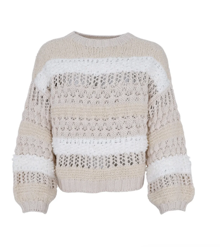 Black color - BCHeidi Boucle genser - off white