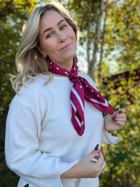 NORA Norway - Skjerf - rosa dotter burgunder