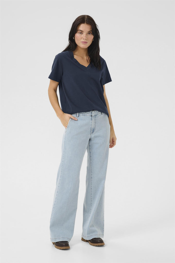 MY ESSENTIAL WARDROBE - HanneMW T-Skjorte V-Hals