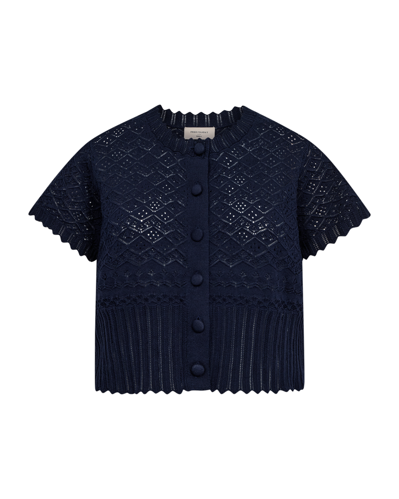 Freequent - FQdodo Cardigan - Mørk Blå