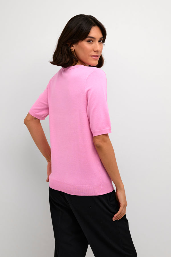 Kaffe Clothing - KALizza V-Hals Genser - Rosa