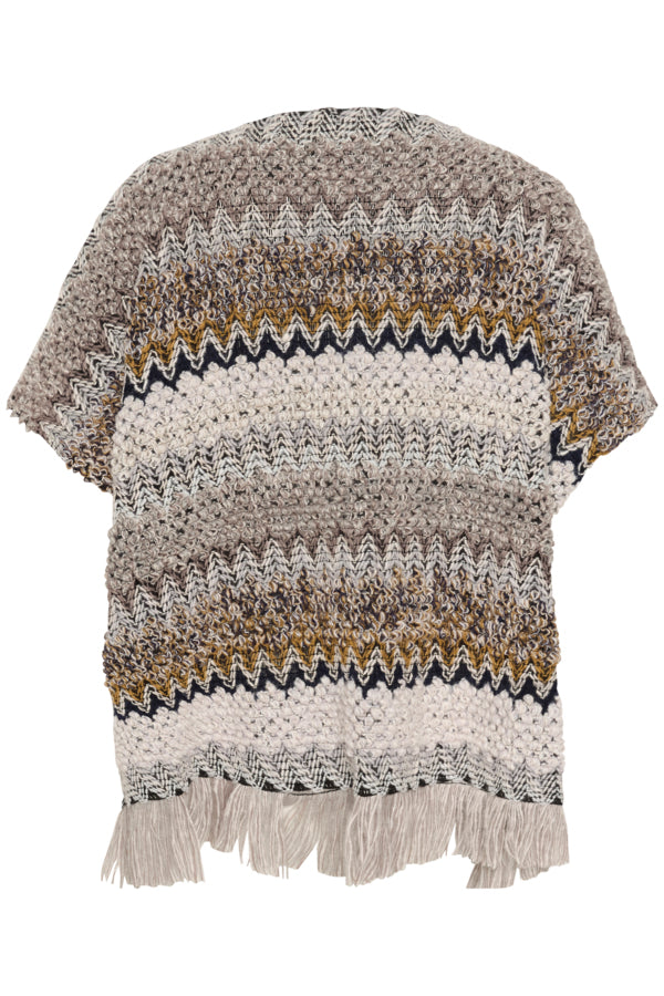 Cream - CRGoldy strikket poncho