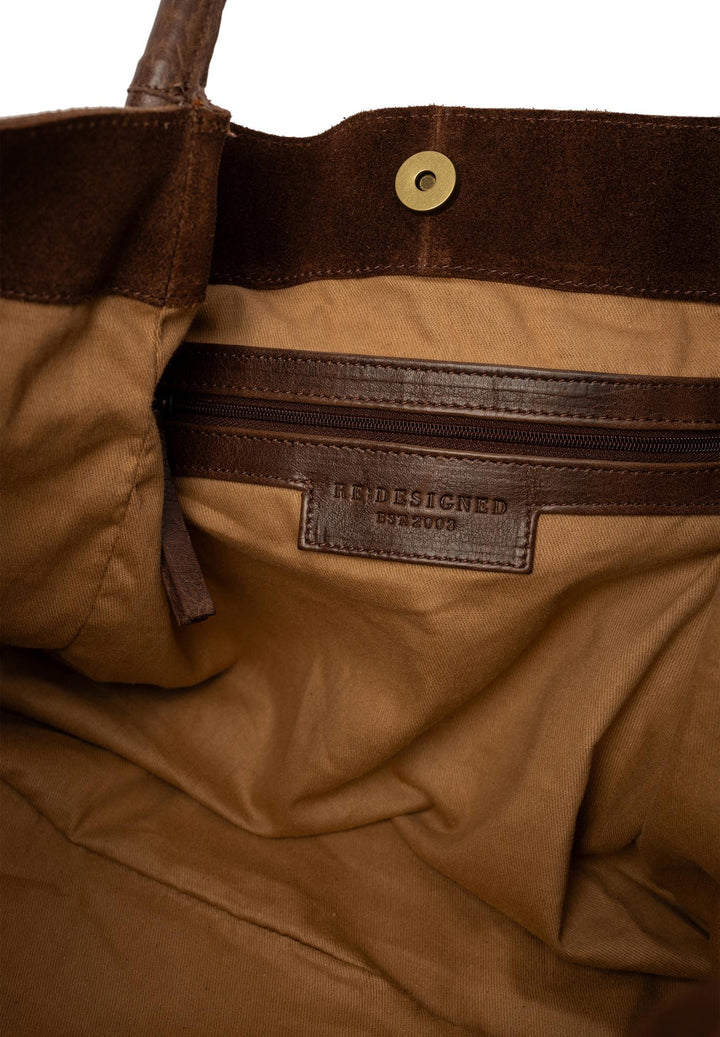 Redesigned - Meno Semsket Skinnveske - Woodsmoke
