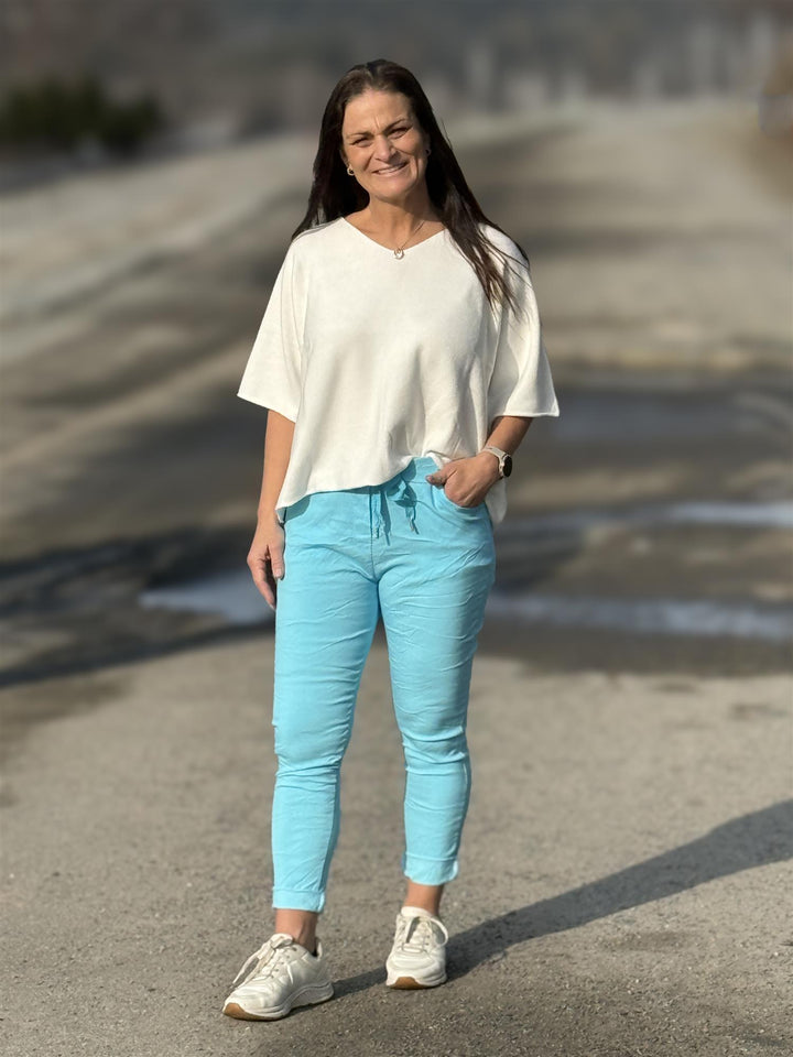 Drøbak Motehus - JAFFA Magic Bukse - Turkis