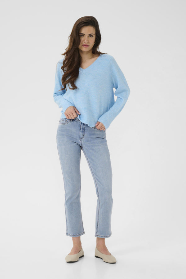 Kaffe Clothing - KAniel v-hals genser - Grønn