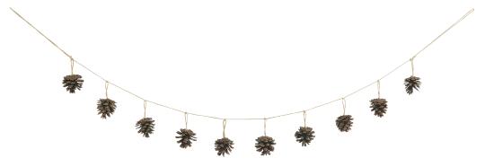 Ib Laursen - Jutetråd Med Kongler L: 140 cm