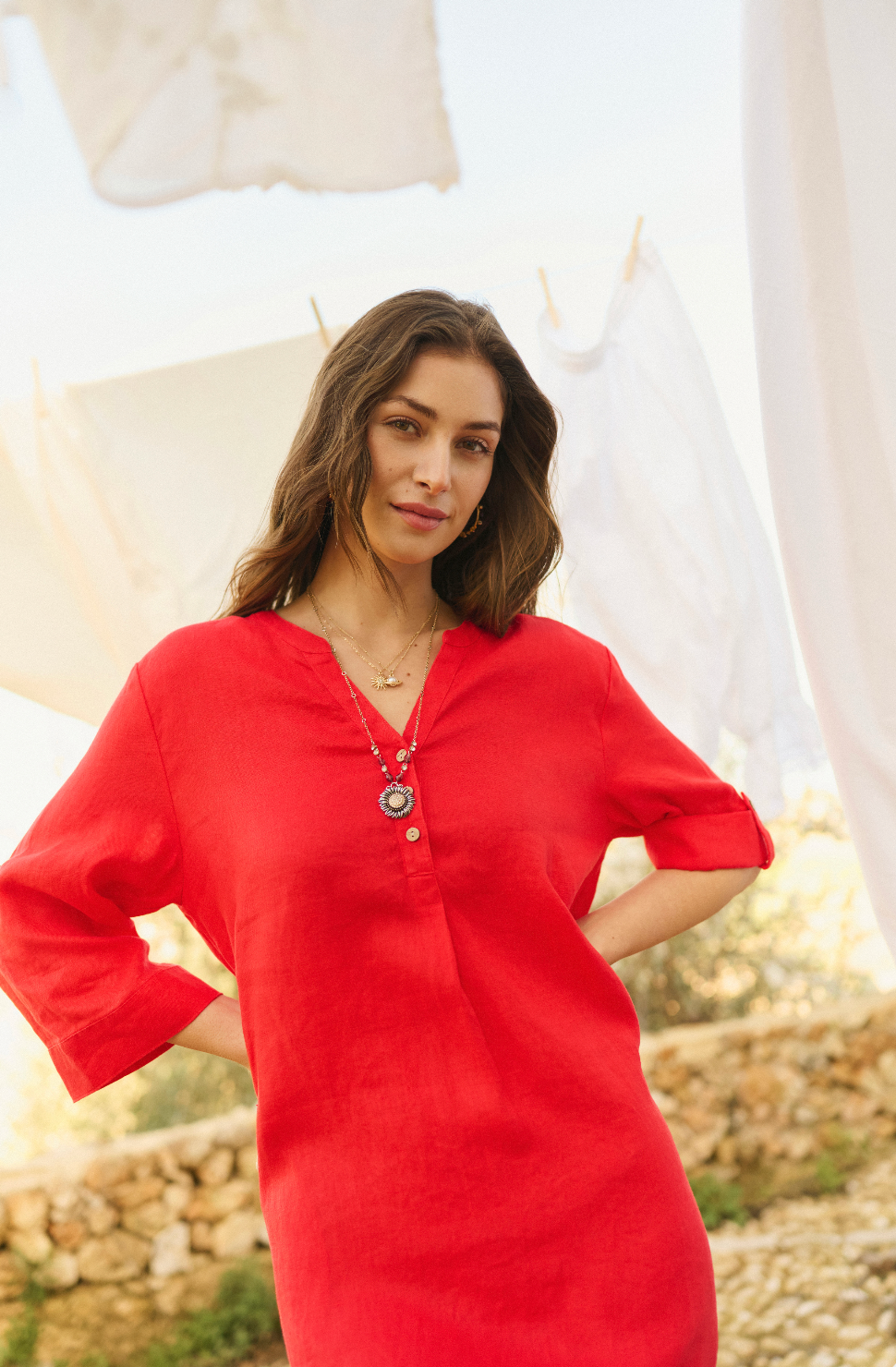 Cream - CRBellis Lang Kaftan Linkjole