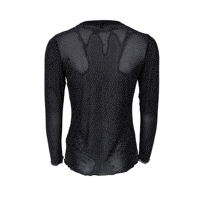 Black color - MCALEXIS mesh-bluse - Svart