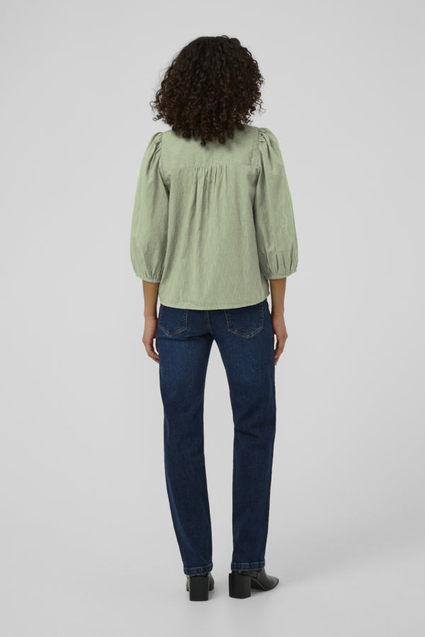 Kaffe Clothing - KAGabriela v-hals skjorte - Sea Spray