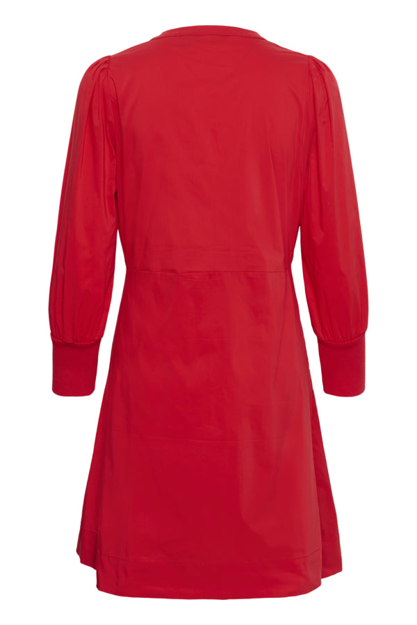 Culture - CUkiea Antionette Rib Kjole - Rød