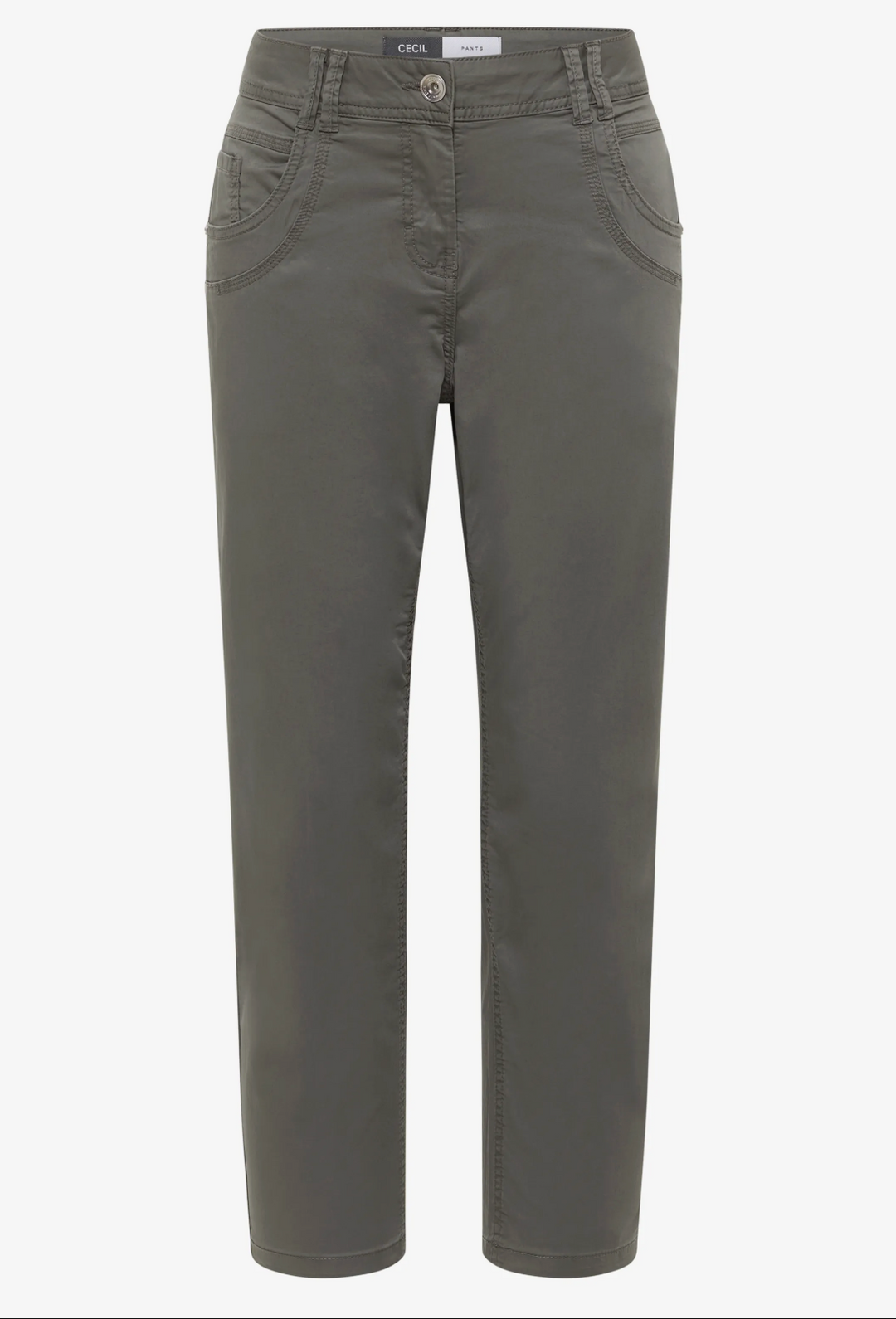 Cecil - Scarlett Bomulls Bukse - Khaki - L:26