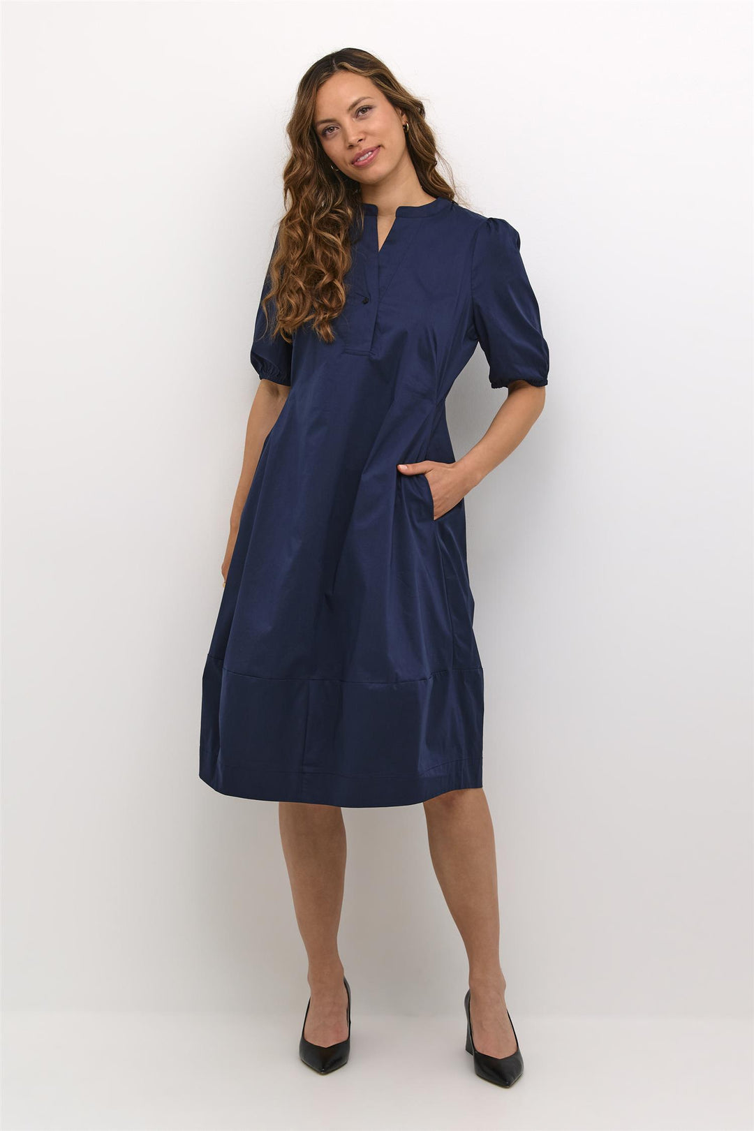 Culture - CUantoinett SS Placket Dress - Kjole