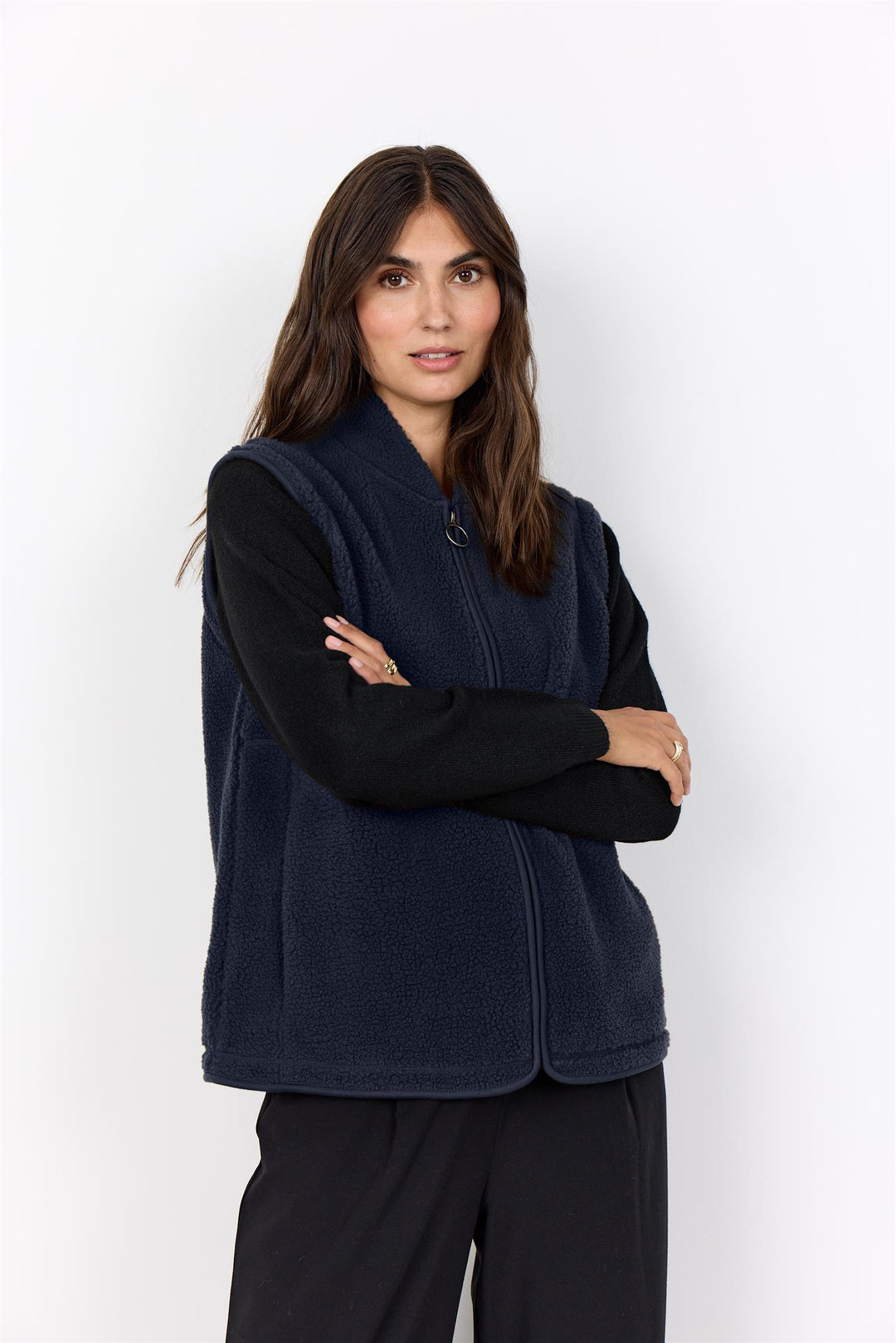 soyaconcept - SC-ONYX 3 TeddyVest - Blå