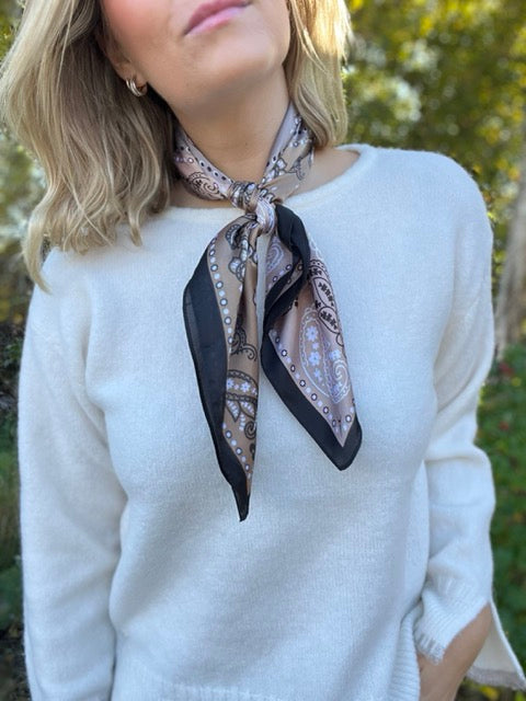 NORA Norway - Skjerf/bandana - Brown/grey