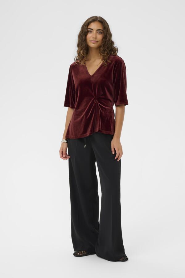 Culture - CUzoe SS Bluse - Zinfandel