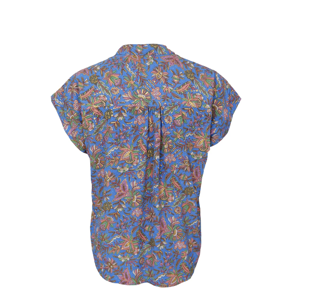 Black Colour - BCLUNA ANDREA S/S Topp - Violet Blue