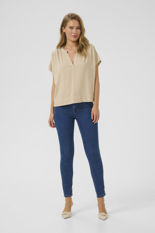 Kaffe Clothing - KAMILIA SL Bluse - Feather Gray