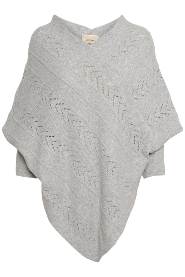 Cream - CRHoliday Strikket Poncho