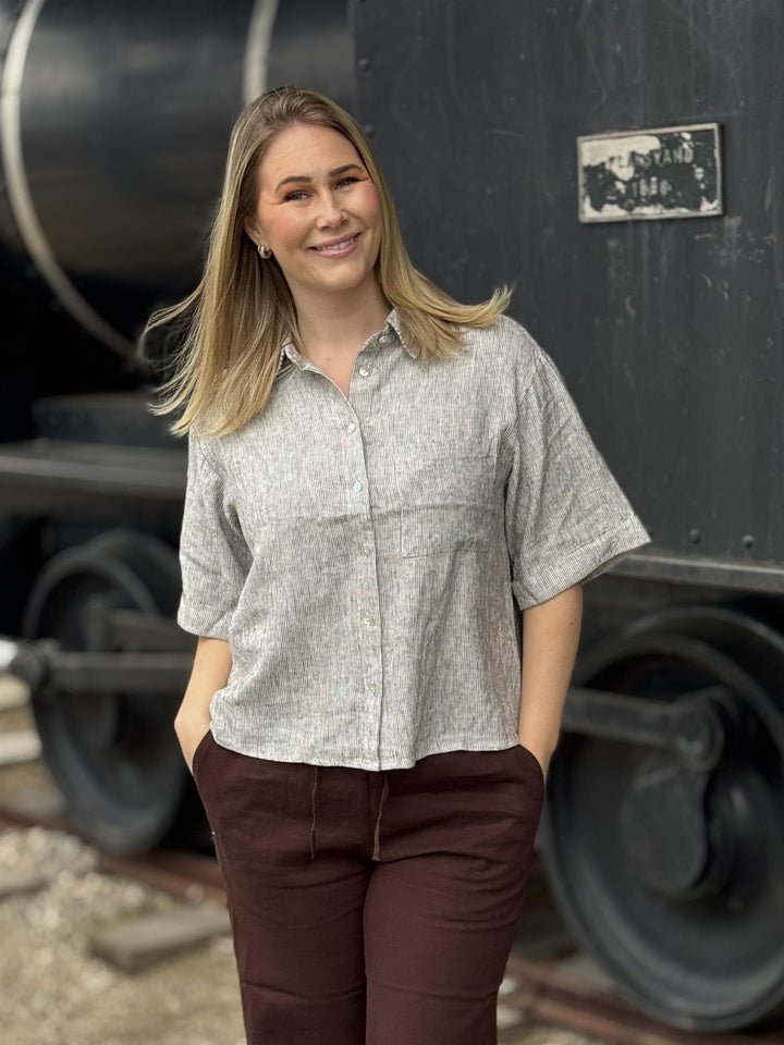 Freequent - FQLava skjorte med striper