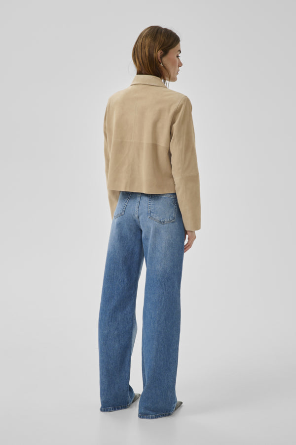 MY ESSENTIAL WARDROBE - PetraMW Semsket Skinnjakke - Brown Rise