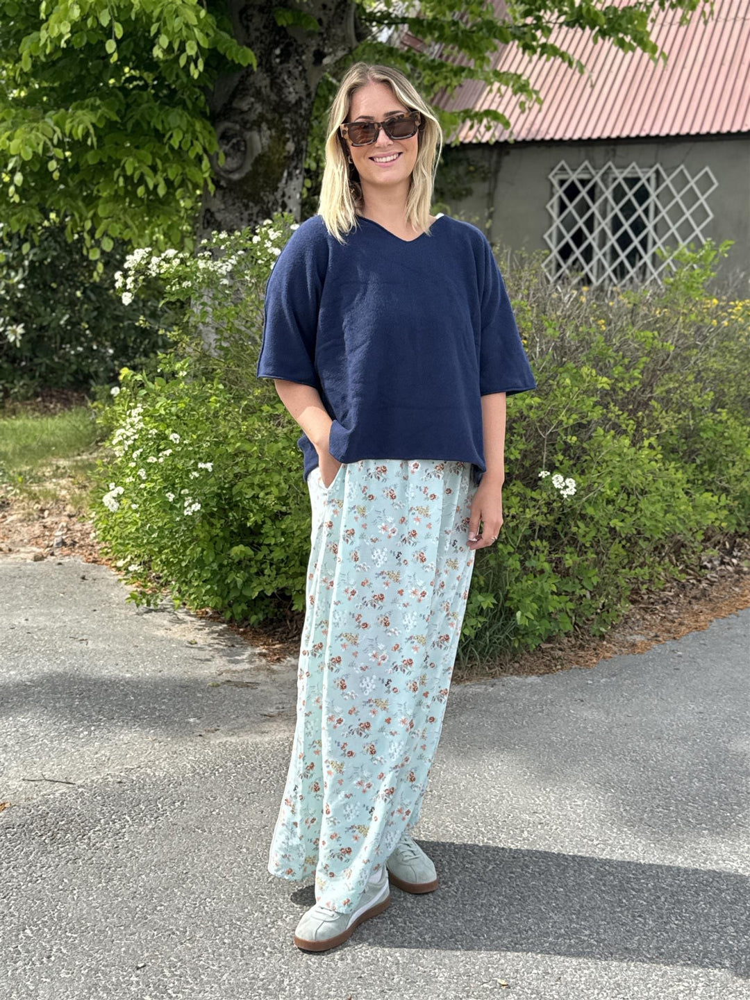 Drøbak Motehus - Mona genser med kort erm - Navy