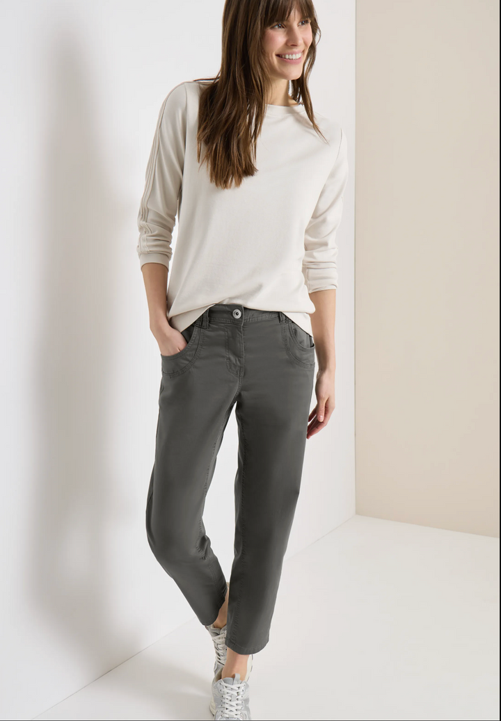 Cecil - Scarlett Bomulls Bukse - Khaki - L:26