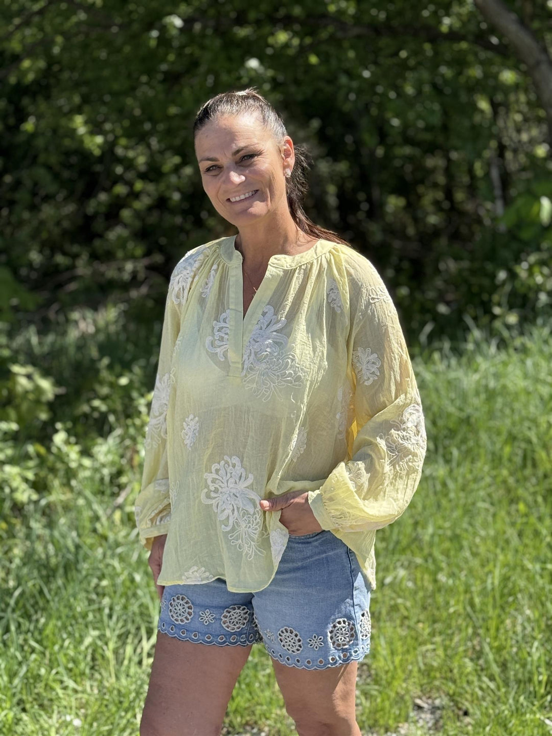 Le Coco - Susse Bluse - Gul
